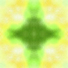 Stain-glass window background. Yellow and green