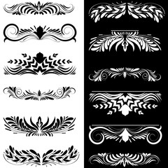 Set of decorative design elements.