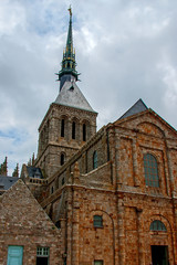 Fototapeta na wymiar On the island by the 'Mont St Michel monastery