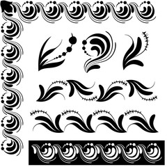 Vintage beautiful pattern with swirls