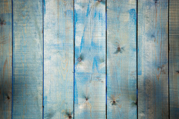 Fototapeta na wymiar The wooden background is painted in blue