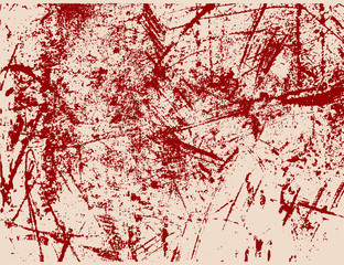 Vector texture of scratches. Red scratches on a light background. Grande. Vector illustration.