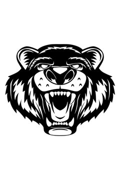 Grizzly Bear Head Logo