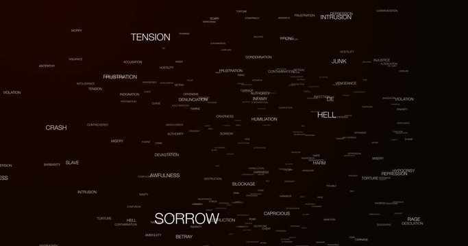 Negative words particles with alpha channel