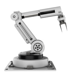 robot arm on white background