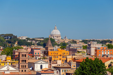 Fototapeta na wymiar Rome. View of the city from the Aventine hill.