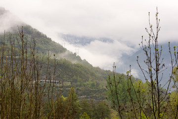 Through the village of Broto in Huesca, Pyrenees