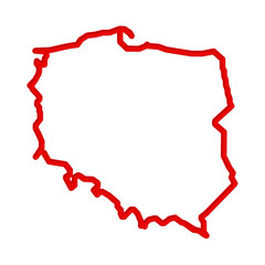 Mapa Polski - kontury © robert6666