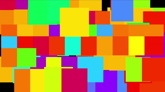 4k vj color square neon light array matrix scan background&cube grid big data database geometry modern shape backdrop.