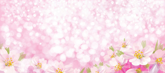 Fototapeta premium Vector floral background.