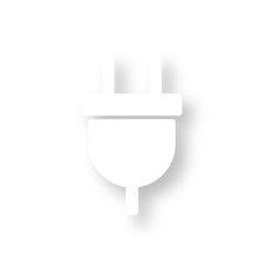 Icon mit Schatten - Stecker
