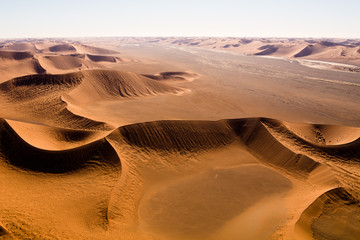Fototapeta na wymiar aerial view of the dunes of sossusvlei, part of the namib desert, located in namib naukluft park, namibia, africa