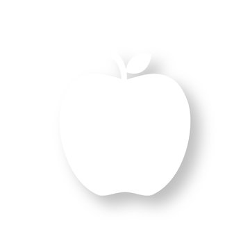 Icon mit Schatten - Apfel