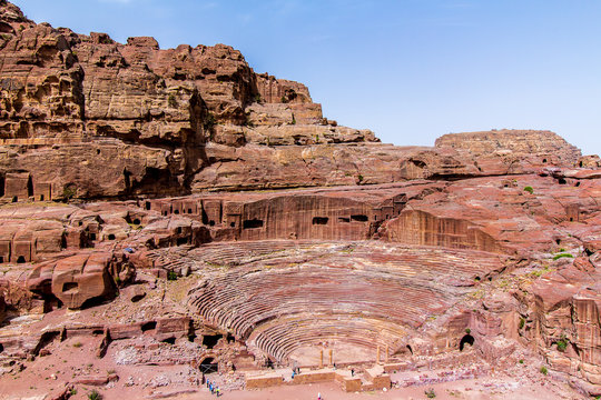 The theatre, in the ancient Petra, Jordan
