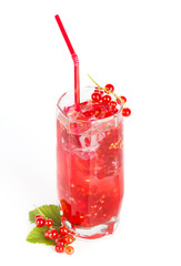 Fresh red current detox summer drink