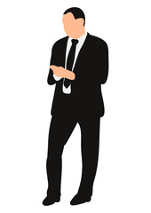Vector, silhouette of a man in a suit