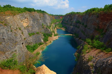 Fototapeta na wymiar Beautiful quarry in Czech Republic near to Prague