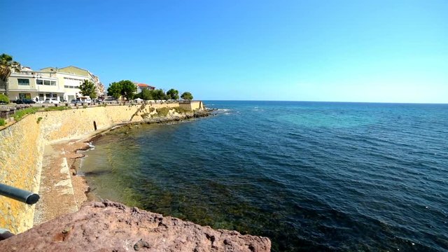 Alghero seafront on a clear spring day