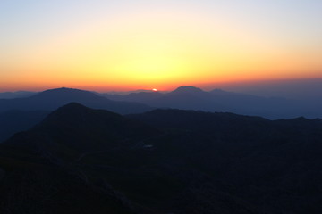 Sunrise in the mountains