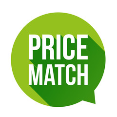 Price match button speech bubble