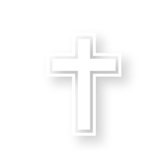 Icon mit Schatten - Kreuz Religion