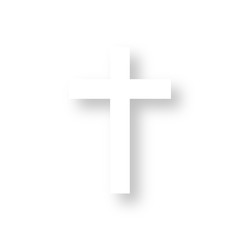 Icon mit Schatten - Kreuz christlich