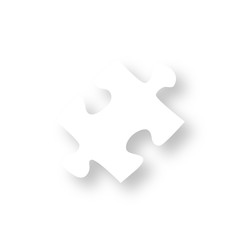 Fototapeta premium Icon mit Schatten - Puzzleteil