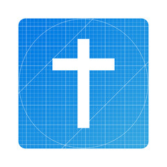 Obraz premium Blueprint - Kreuz Religion
