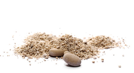 pile sand isolated on white background