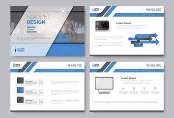 Template Design Brochure, Annual Report, Magazine, Poster, Corporate Presentation, Portfolio, Flyer Set With Copy Space Vector Illustration