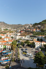 Fototapeta na wymiar Camara de Lobos - traditional fishing village, situated five kilometres from Funchal on Madeira. Portugal