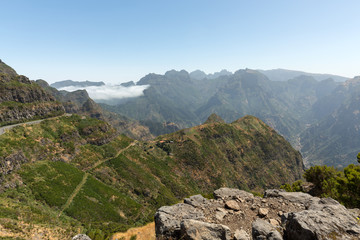 View the pass Boca da Encumeada in Madeira. Portugal