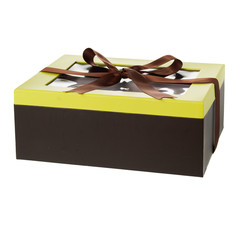 window gift box isolated on whhite background