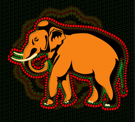 Fototapeta premium Indian elephant vector image