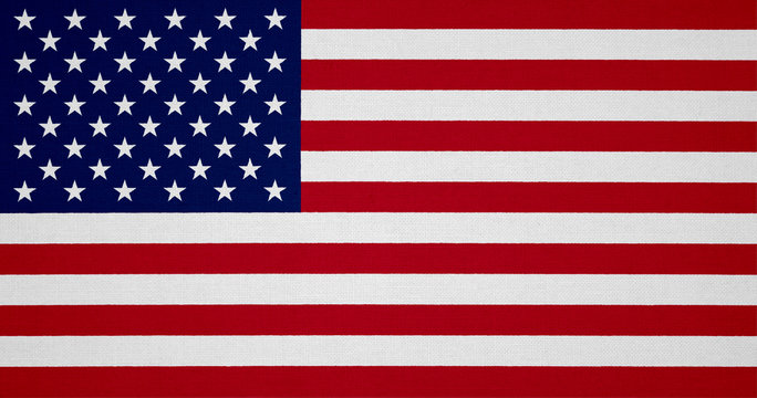 USA flag with fabric texture