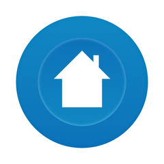 Runder 3D Button - Häuschen