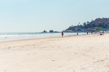 Tropical sandy beach of Arambol.