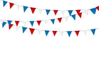 Russian flag festive bunting against. Party background with flag - 158909485