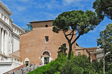Fototapeta na wymiar Roma, la Basilica dell'Ara Coeli