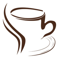 Isolated abstract coffee mug logo, Vector illustration