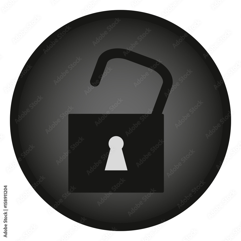 Poster vector image button unlock unlocking.