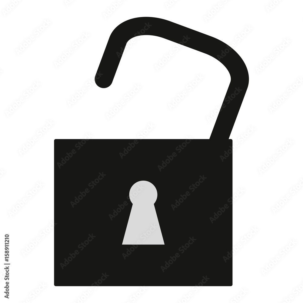 Poster vector image button unlock unlocking.
