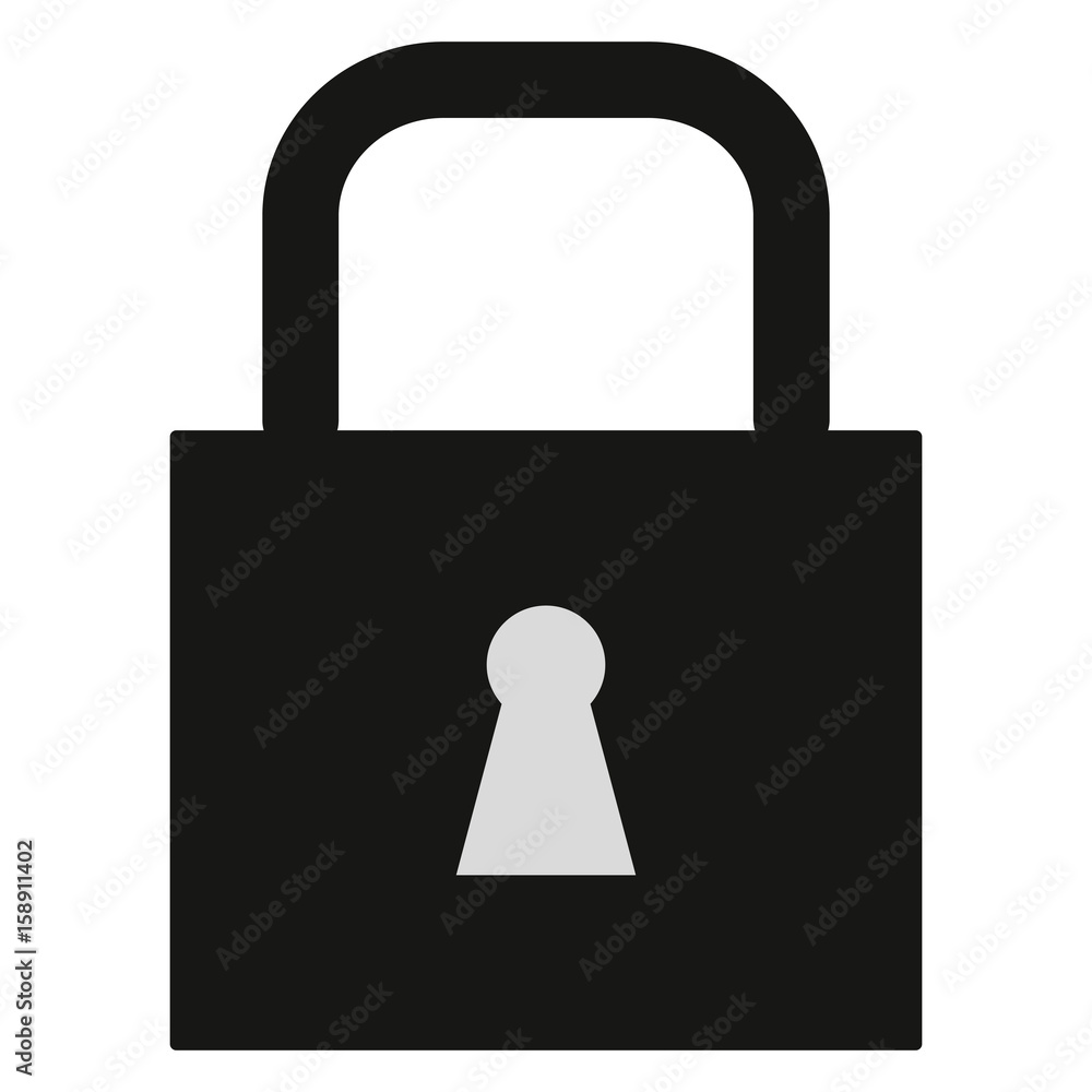 Poster vector image button unlock unlocking.