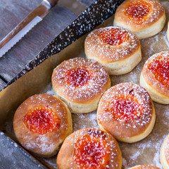 donut and powdered sugar