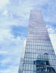 Perspective view of modern beautiful skyscraper