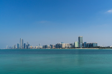 Abu Dhabi skyline and skyscrapers, UAE United Arab Emirates