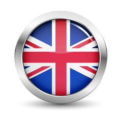 Obraz premium UK Flag Icon Badge Vector Button