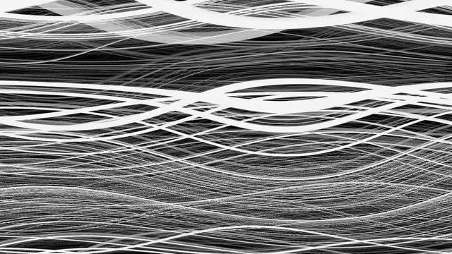 Rizos ondulantes en blanco y negro