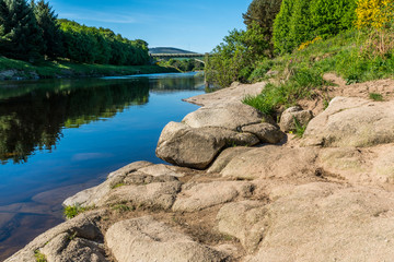 Rocks at Park beside the River Dee.