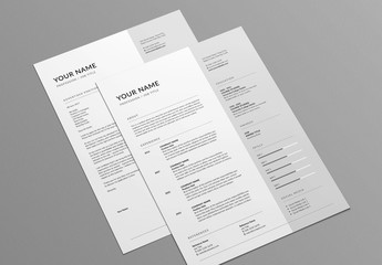 Contemporary Resume and Cover Letter Layout 